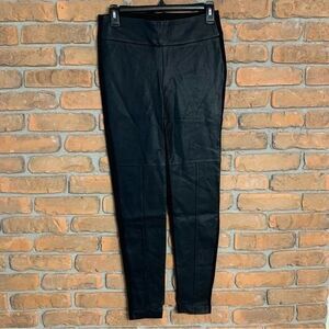 Princess Vera Wang Leggings Womens 3 Black Faux Leather Front High Rise‎ Y2K